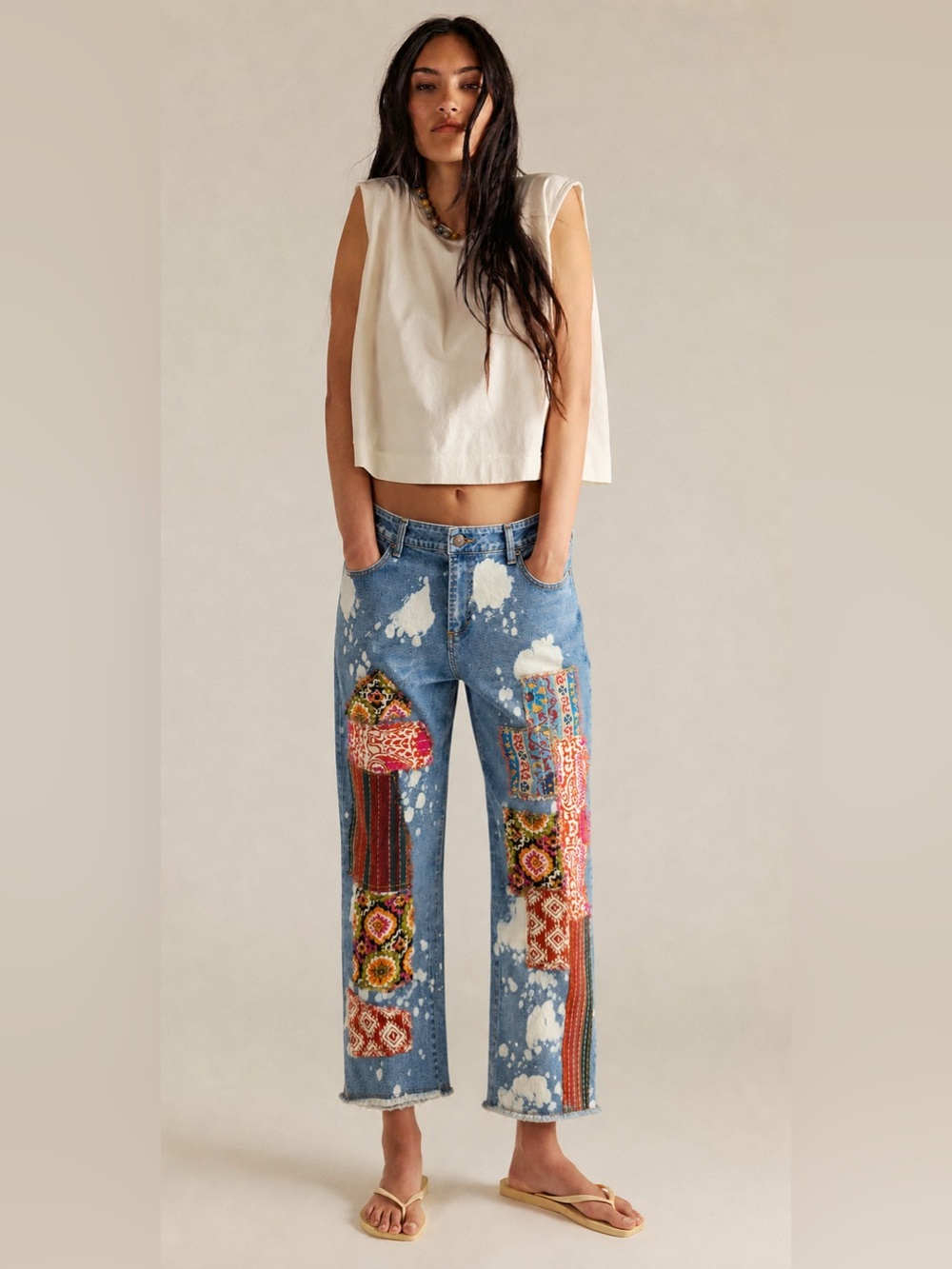 JADED GYPSY KANTHA SUNRISE JEANS